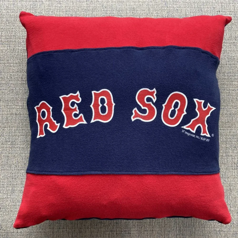 Boston Red Sox MLB baseball Handmade retro t-shirt 16x16 decorative pillow cover
